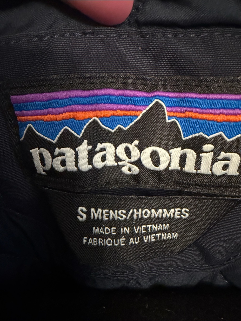 Patagonia Mens Small Lone Mountain Parka Navy Blue Full Zip Insulated Jacket - Picture 4 of 12